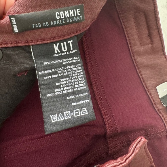 Burgundy Coated jeans Kut from The Kloth - Picture 6 of 9